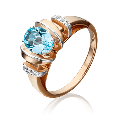 

Кольцо из золота р. 18,5 PLATINA jewelry 01-5315-00-201-1110-57, топаз, 01-5315-00-201-1110-57