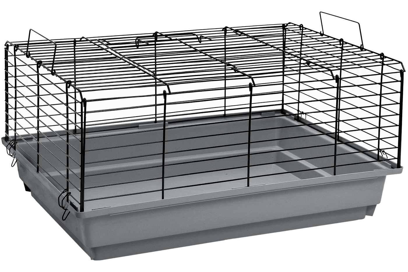 

Клетка для кроликов PetTails, складная, шаг прута 18мм, 58см*40см*30см, серый, черный, 4160