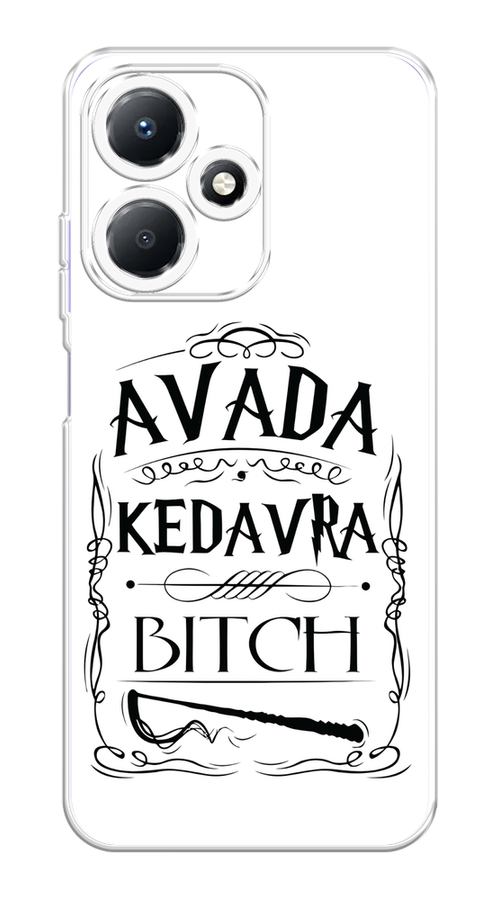 

Чехол на Infinix Hot 30 Play "Avada kedavra bitch", Белый;серый;черный, 3104250-6