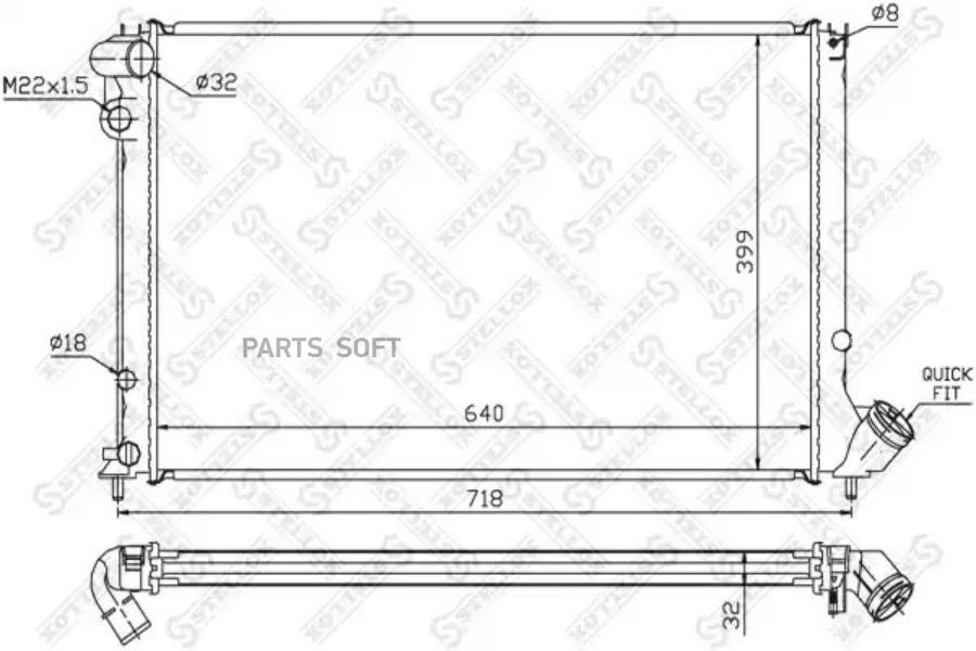 

STELLOX Радиатор охлаждения STELLOX 1026144sx