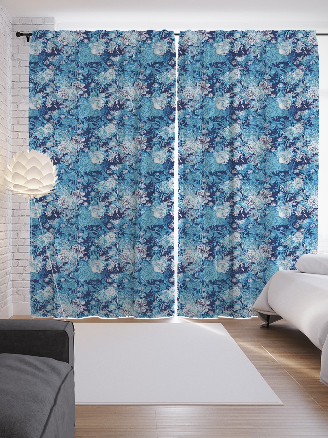 

Шторы с фотопечатью JoyArty "Небесная палитра роз" из сатена, 290х265 см, Небесная палитра роз