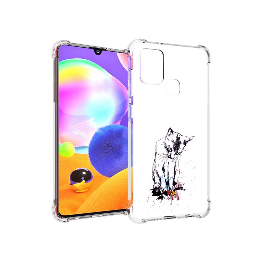 

Чехол MyPads Tocco для Samsung Galaxy A21s кот и микки (PT149116.528.399), Прозрачный, Tocco