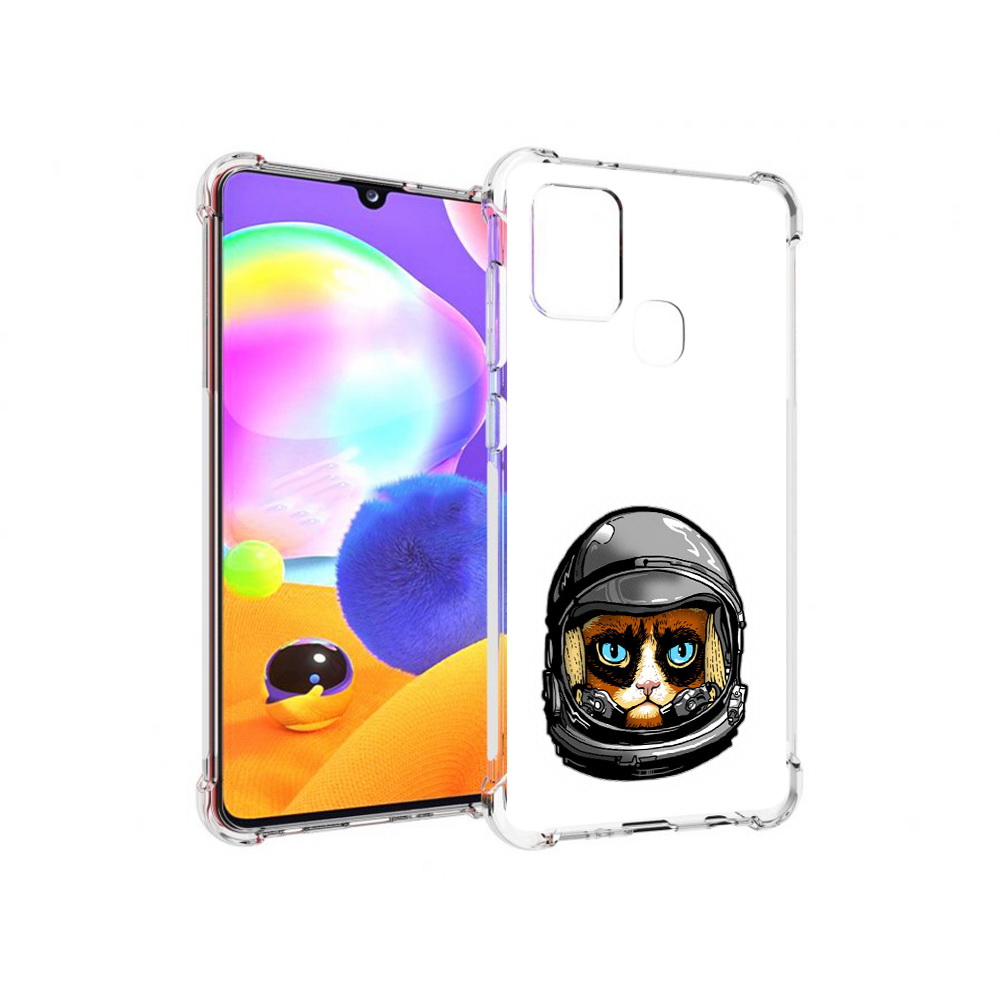 

Чехол MyPads Tocco для Samsung Galaxy A21s кот космонавт (PT149116.528.400), Прозрачный, Tocco
