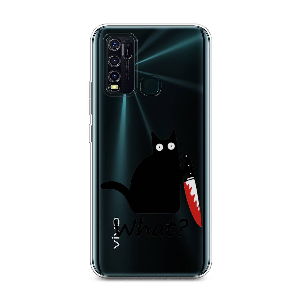 

Чехол для Vivo Y30/Y50 "Котик с ножом", Черный;красный, 263150-6