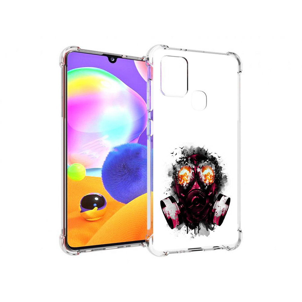 

Чехол MyPads Tocco для Samsung Galaxy A21s красный противогаз (PT149116.528.412), Прозрачный, Tocco