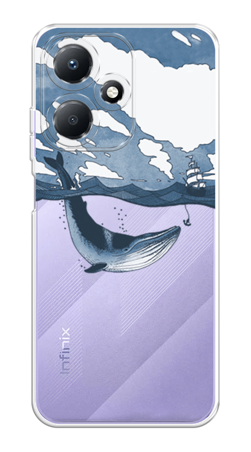 

Чехол на Infinix Hot 30 Play "Большой кит", Синий, 3104250-1