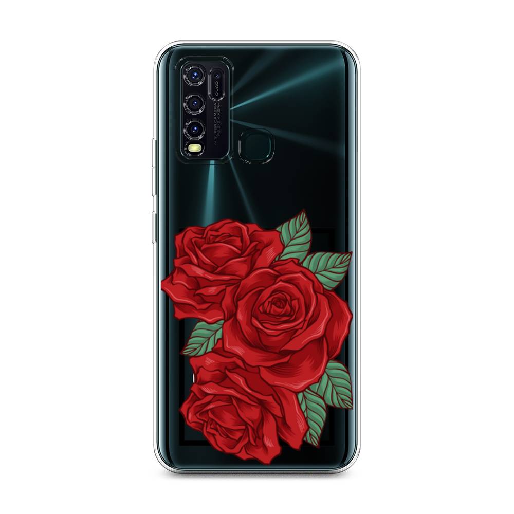 

Чехол для Vivo Y30/Y50 "Три алые розы", Красный, 263150-2