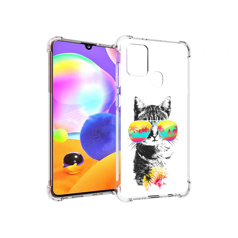

Чехол MyPads Tocco для Samsung Galaxy A21s крутой кот (PT149116.528.425), Прозрачный, Tocco