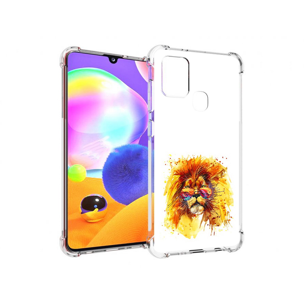 

Чехол MyPads Tocco для Samsung Galaxy A21s лев в очках (PT149116.528.436), Прозрачный, Tocco