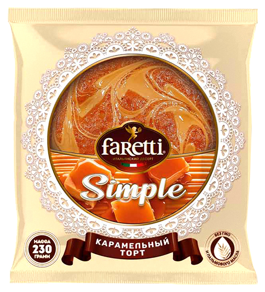

Торт Faretti бисквитный карамельный 230 г