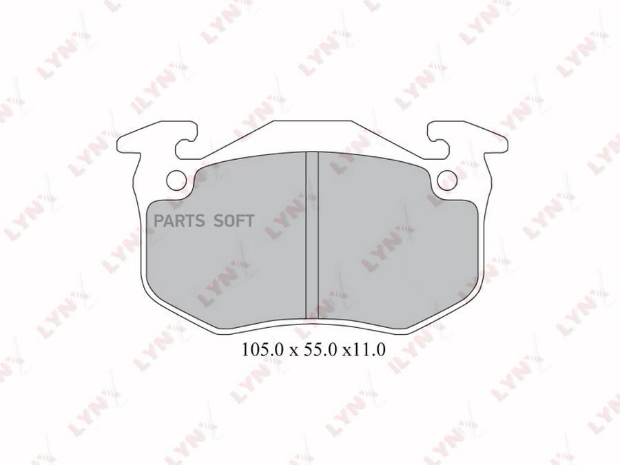 Тормозные колодки LYNXauto задние дисковые BD2222