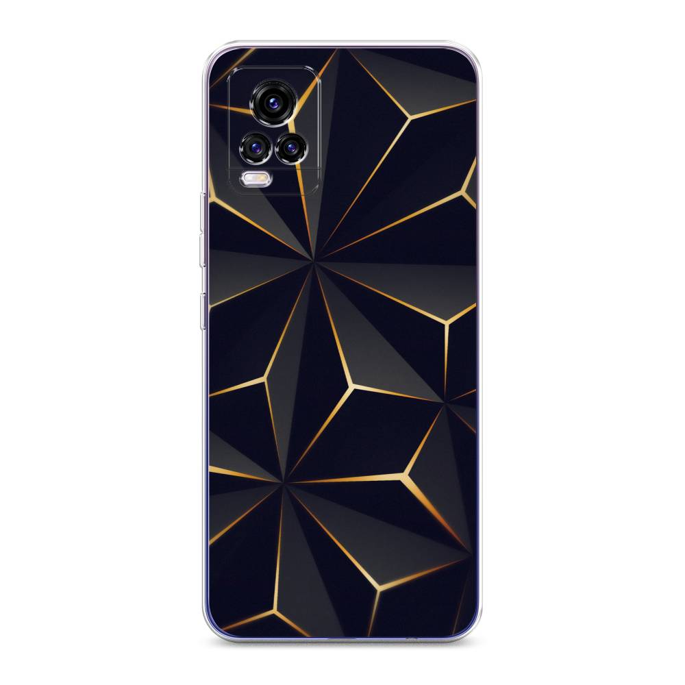 

Чехол для Vivo V20 "Черные полигоны", Золотистый;черный, 263350-3
