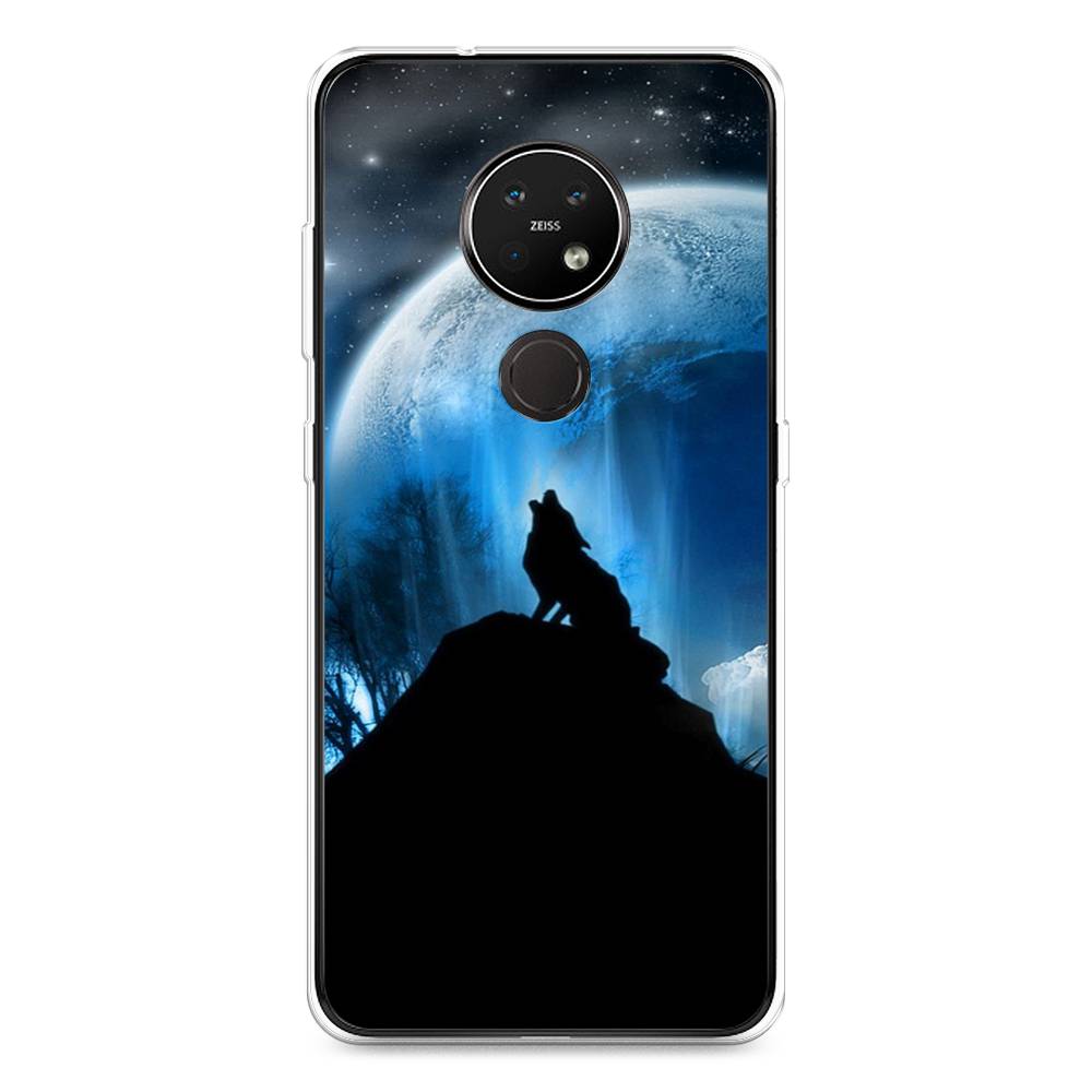 

Чехол на Nokia 7.2 "Волк 2", Синий;черный;белый, 123150-1