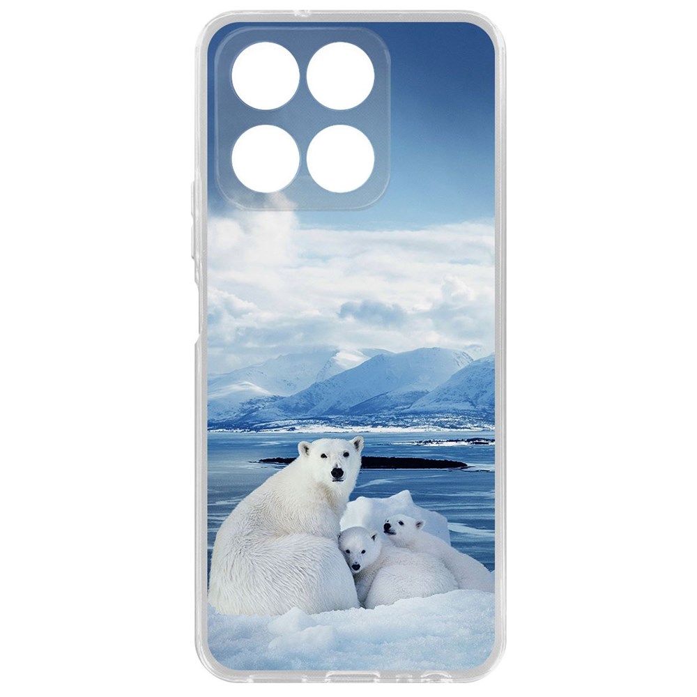 

Чехол-накладка Krutoff Clear Case Полярные медведи для Honor X8a, Прозрачный