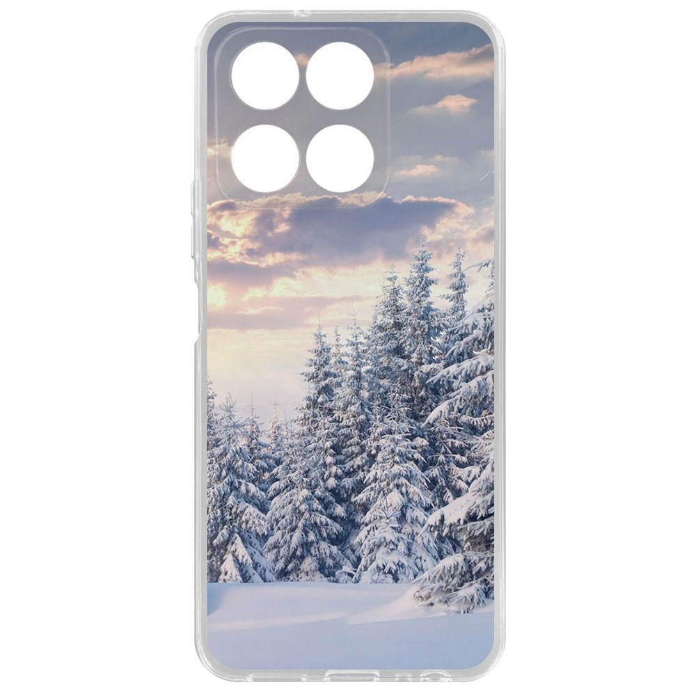 

Чехол-накладка Krutoff Clear Case Снежный пейзаж для Honor X8a, Прозрачный