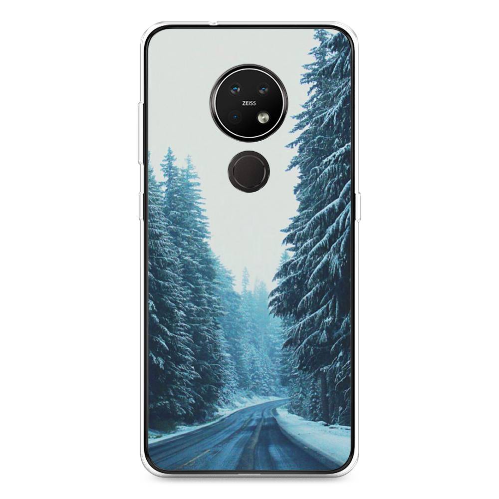 

Чехол на Nokia 7.2 "Зима 9", Бежевый;голубой;черный, 123150-2