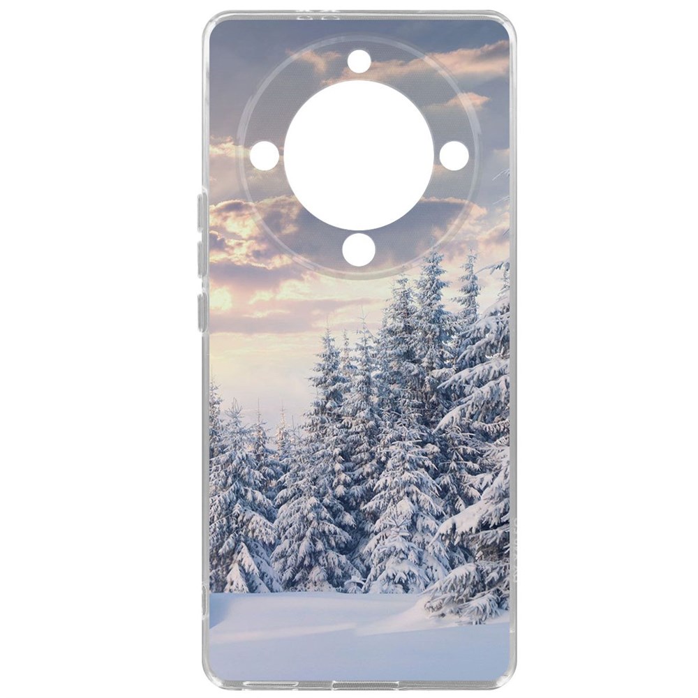 

Чехол-накладка Krutoff Clear Case Снежный пейзаж для Honor X9a, Прозрачный