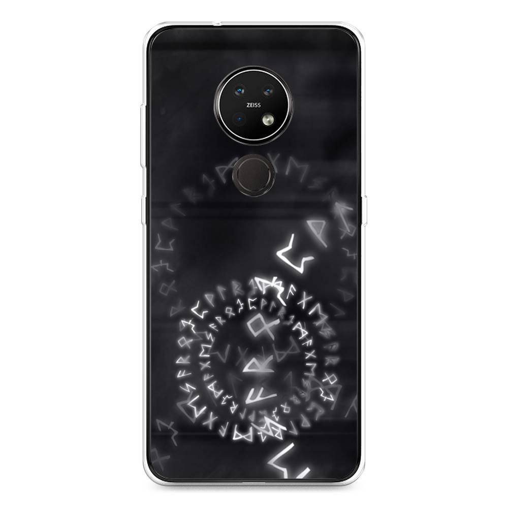 

Чехол на Nokia 7.2 "Руны", Серый;черный, 123150-3
