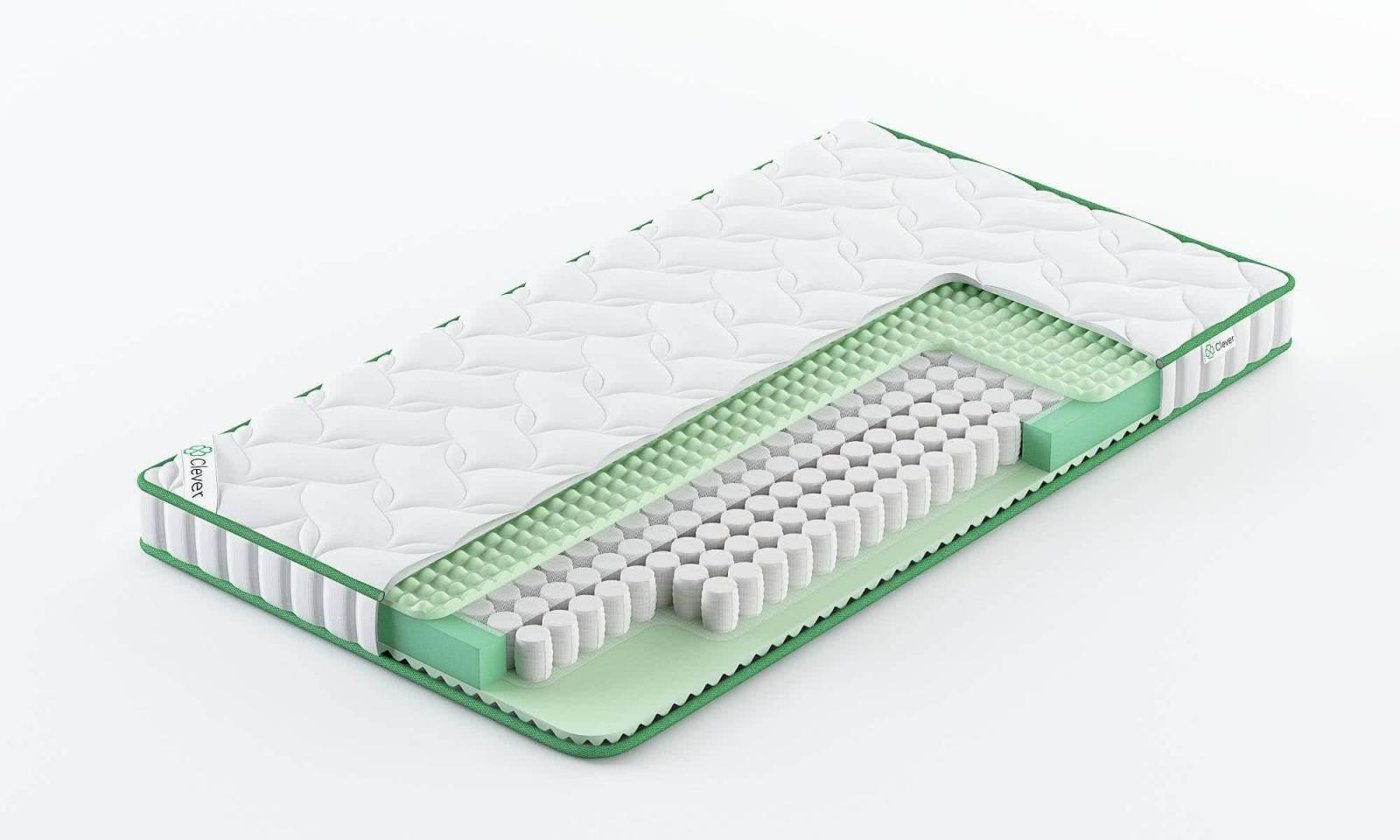 

Матрас Clever Wave Slim 170x190, Белый, CLEVER WAVE SLIM