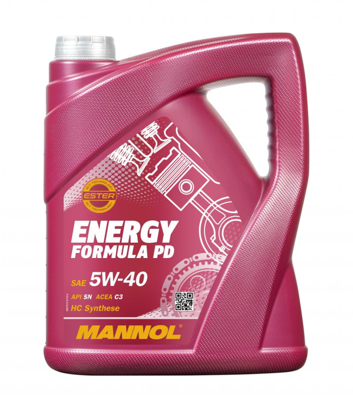 

Моторное масло синтетическое MANNOL ENERGY FORMULA PD 7913 5W-40 5 л.
