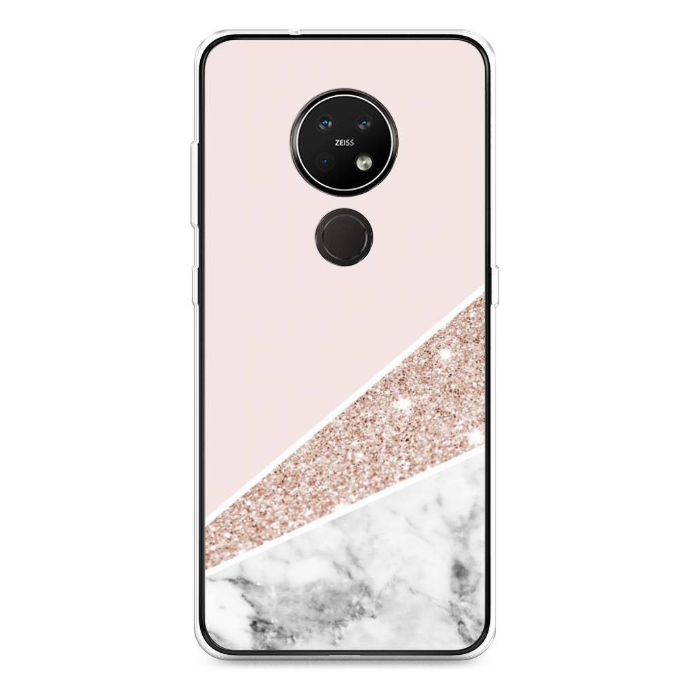 

Чехол на Nokia 7.2 "Блестящий розовый мрамор", 123150-3