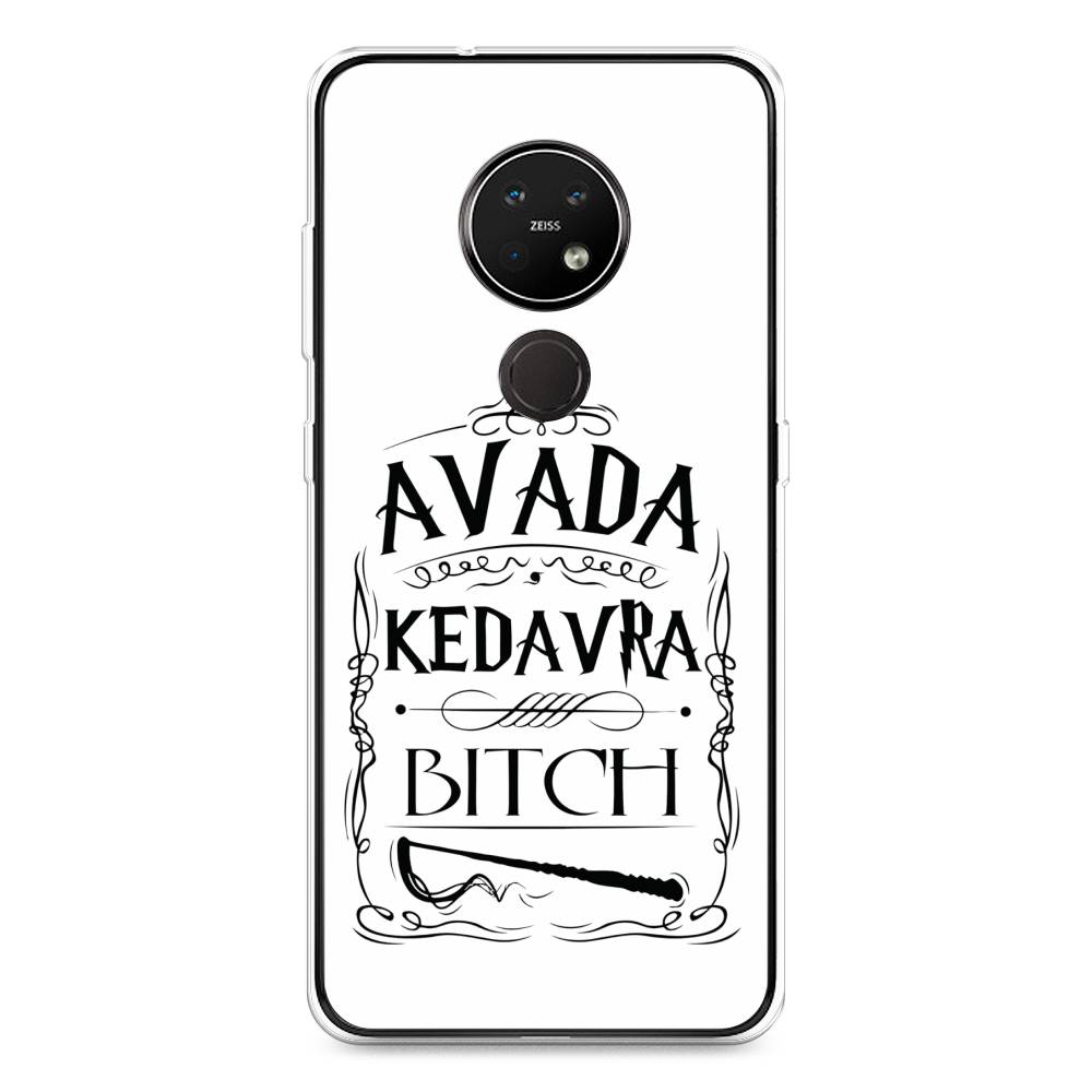 

Чехол на Nokia 7.2 "Avada kedavra bitch", Белый;серый;черный, 123150-6