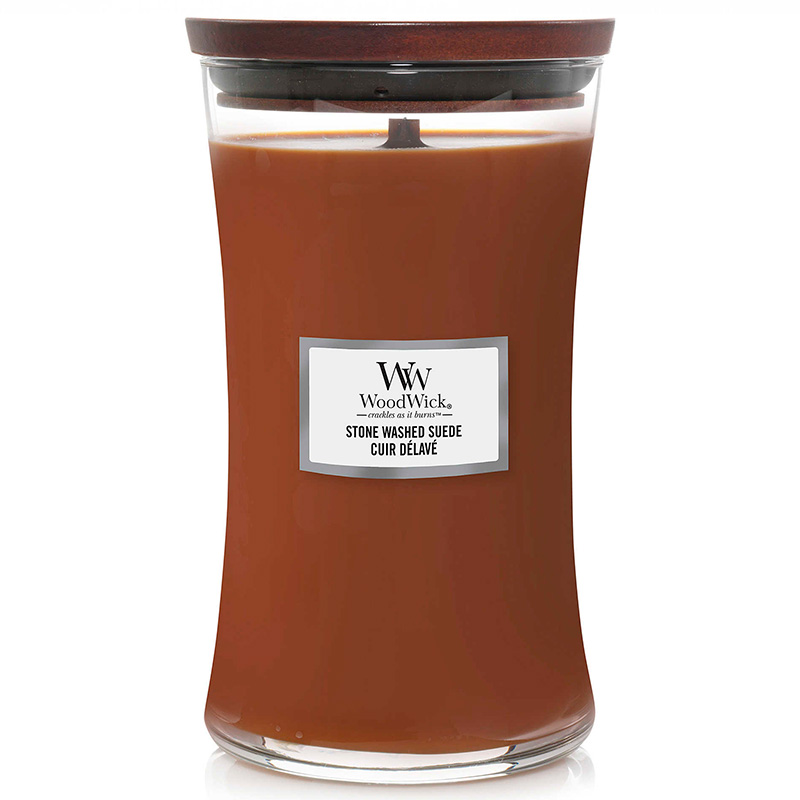 

Свеча большая Woodwick Потертая замша