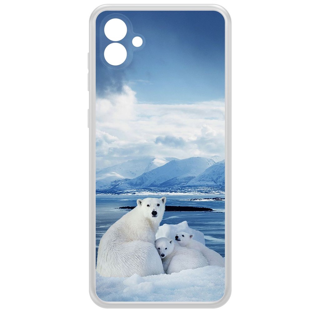 

Чехол-накладка Krutoff Clear Case Полярные медведи для Samsung Galaxy A04e (A042), Прозрачный