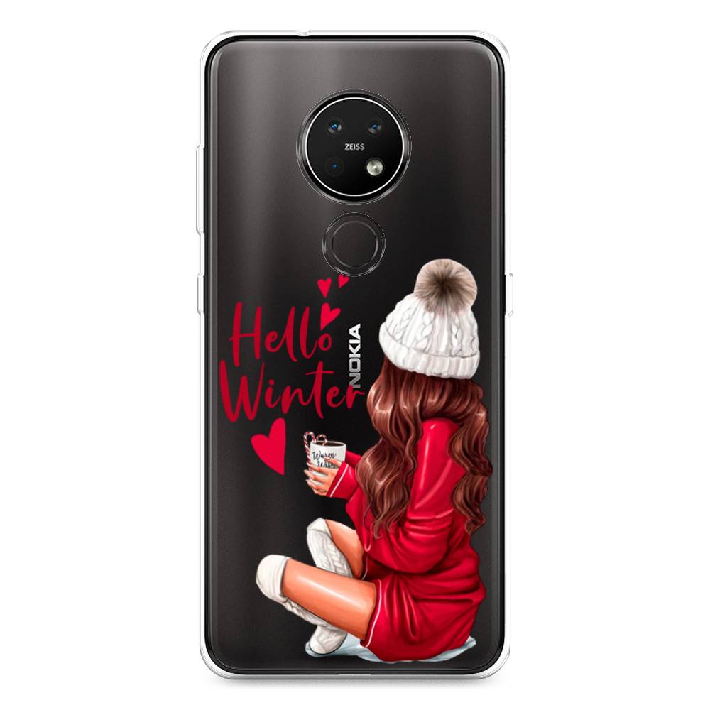 

Чехол на Nokia 7.2 "Hello winter", Красный;белый;коричневый, 123150-5