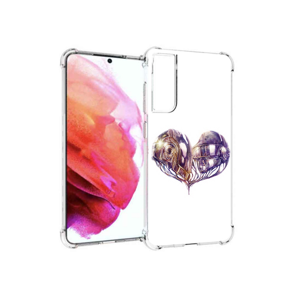 

Чехол MyPads Tocco для Samsung Galaxy S21 FE сердце абстракция, Прозрачный, Tocco