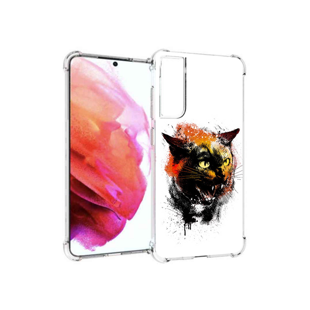 

Чехол MyPads Tocco для Samsung Galaxy S21 FE сиамский кот, Прозрачный, Tocco