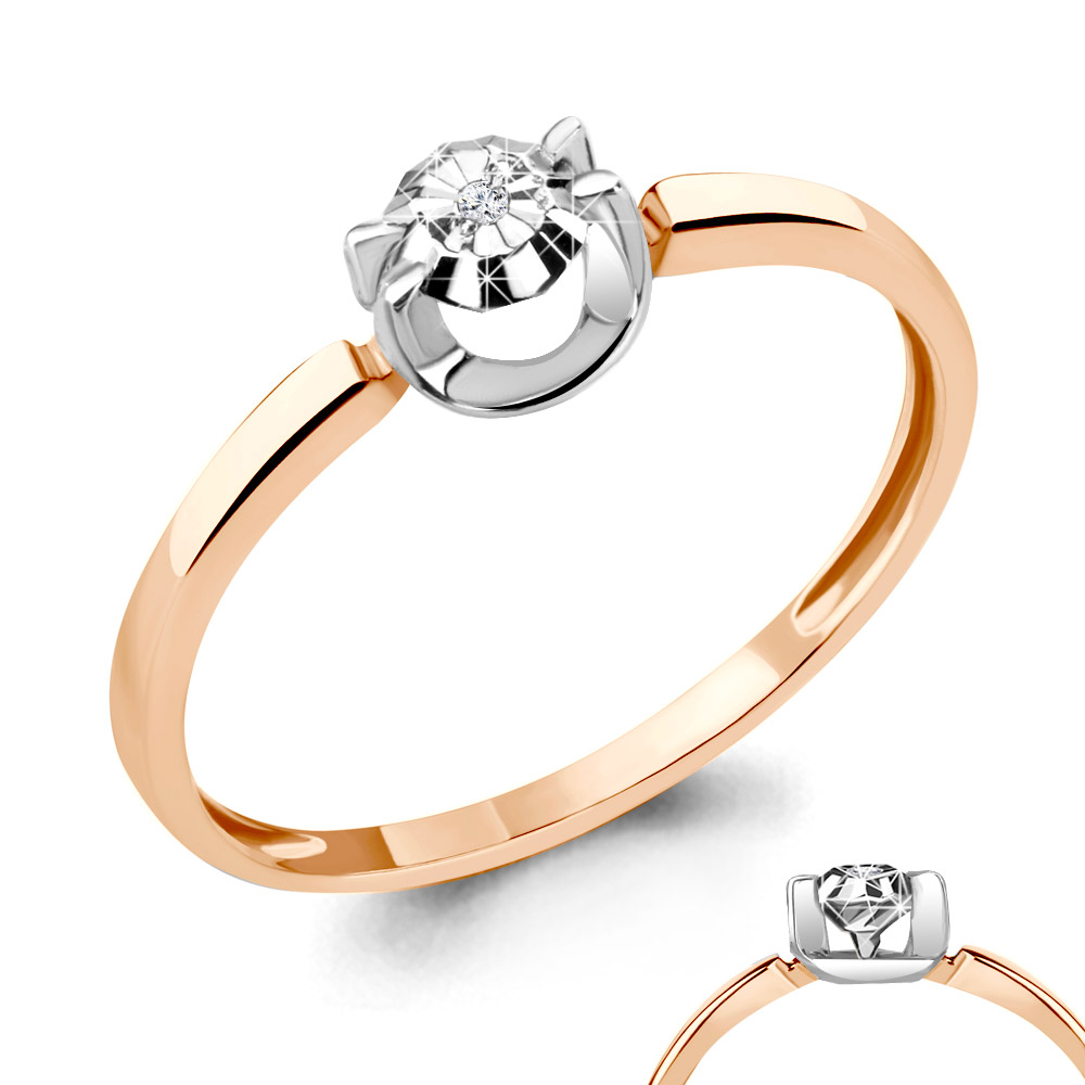 

Кольцо из золота р.  AQUAMARINE 963935к_585_кз, 963935к_585_кз