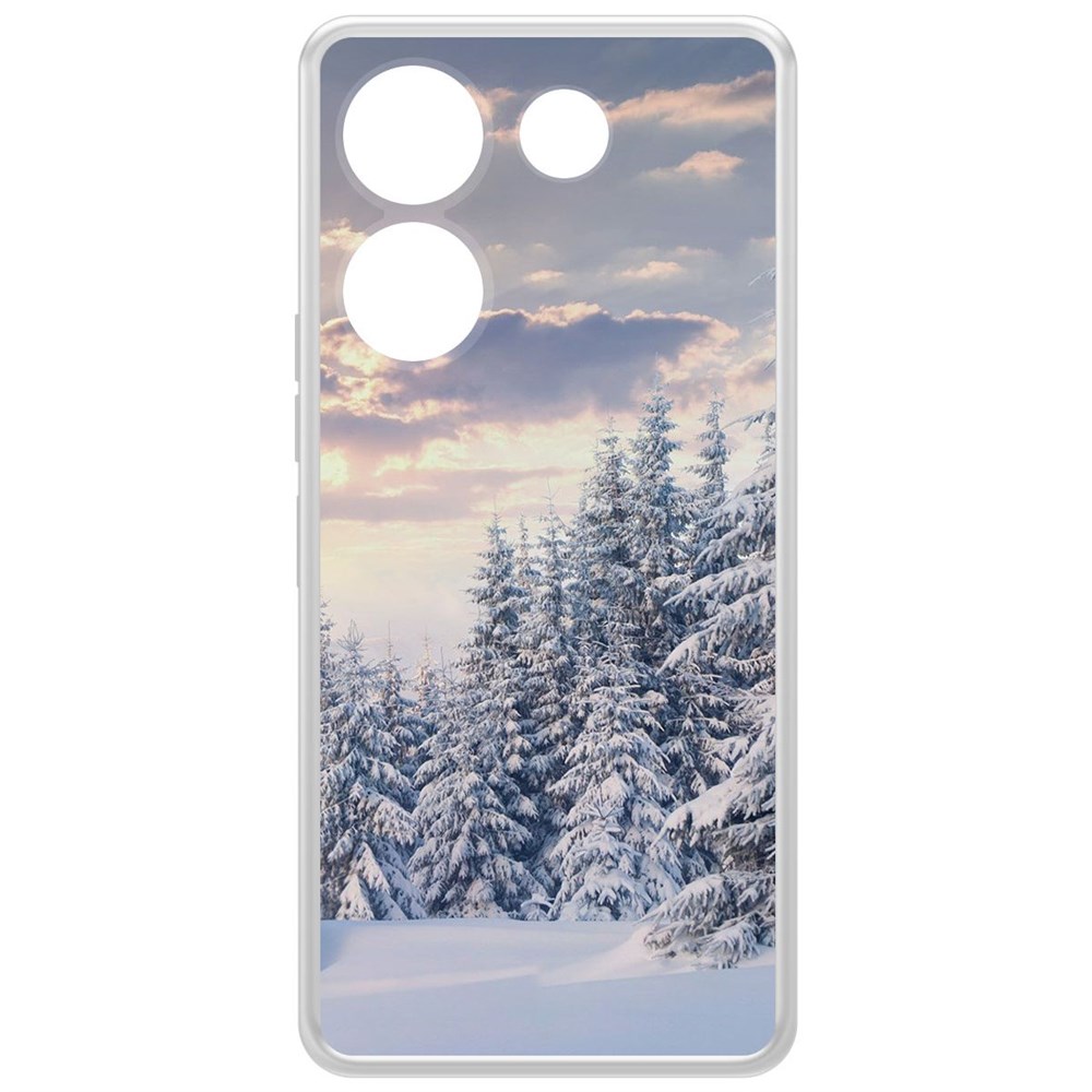 

Чехол-накладка Krutoff Clear Case Снежный пейзаж для TECNO Camon 20 Pro, Прозрачный