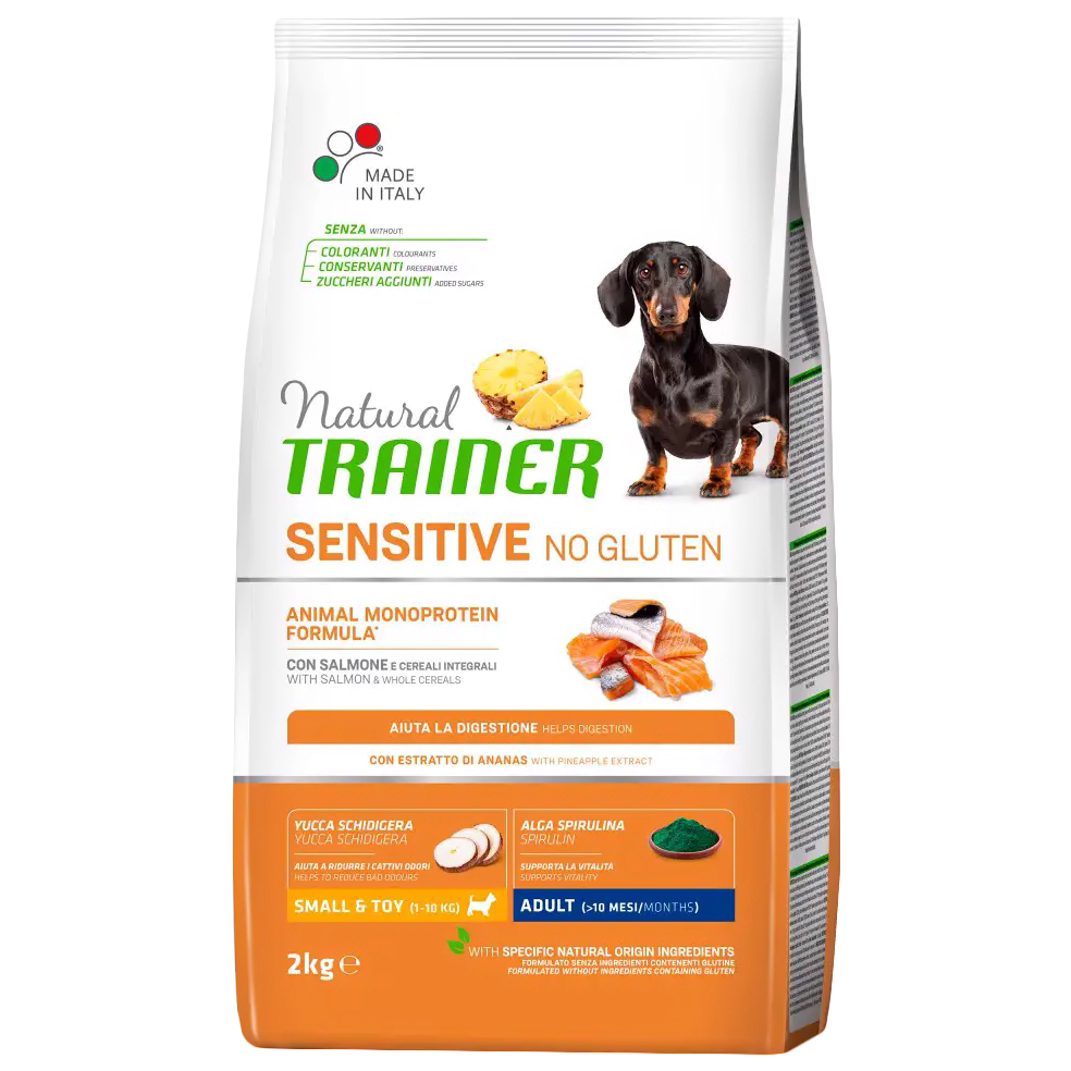 Сухой корм для собак Trainer Natural Sensitive No Gluten Adult Mini с лососем, 2 кг