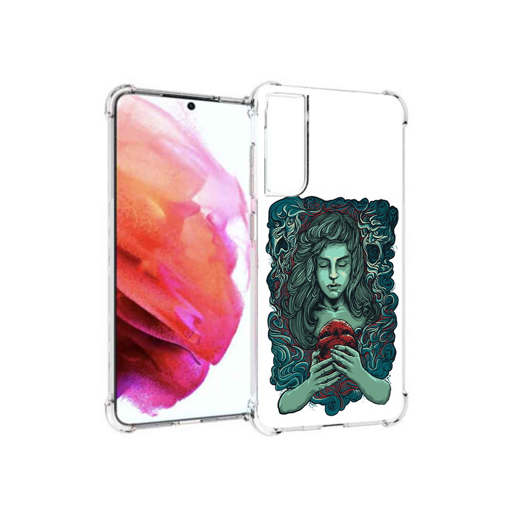 

Чехол MyPads Tocco для Samsung Galaxy S21 FE спящая девушка, Прозрачный, Tocco