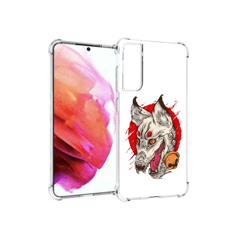 

Чехол MyPads Tocco для Samsung Galaxy S21 FE страшная собака, Прозрачный, Tocco