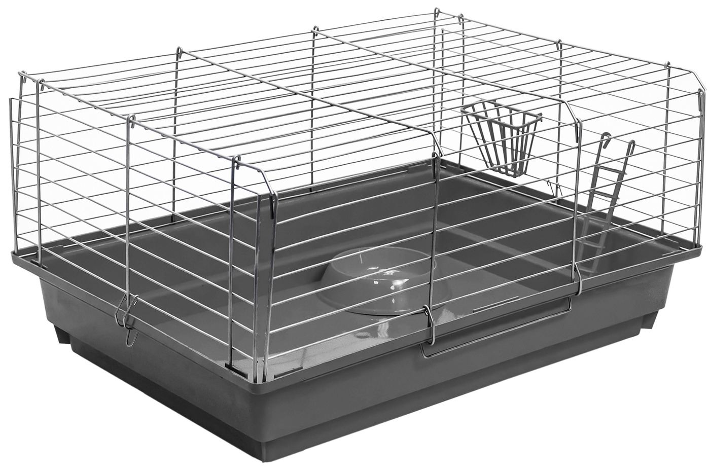 фото Клетка для кроликов pettails, складная, шаг прута 22мм, 58*40*30, серый