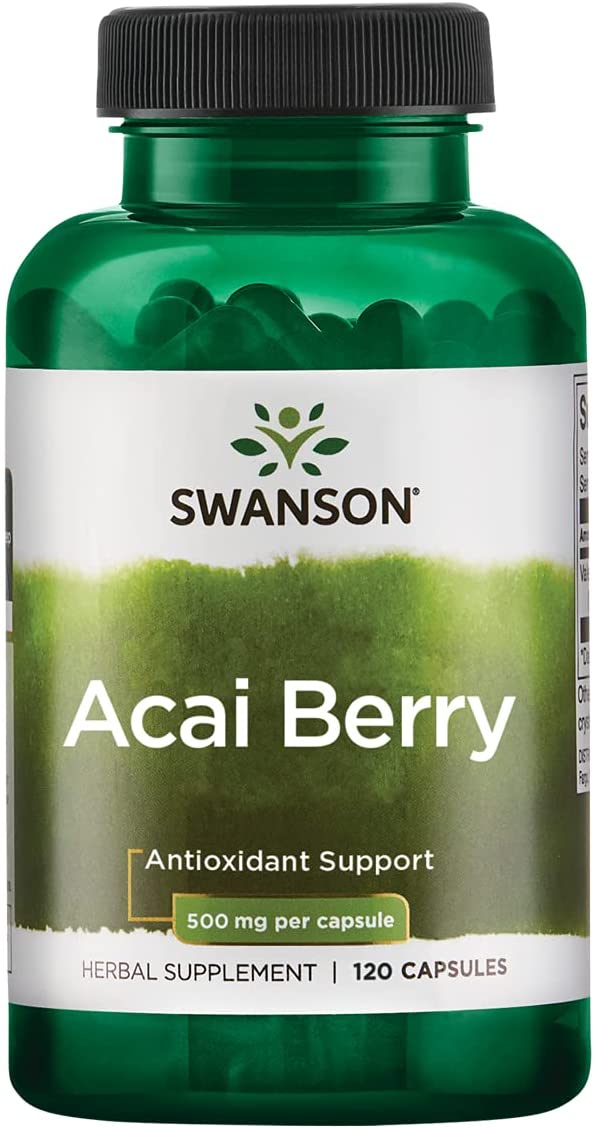 Купить Swanson Acai Berry 500 mg 120 caps, Ягоды асаи Swanson Acai Berry капсулы 500 мг 120 шт.