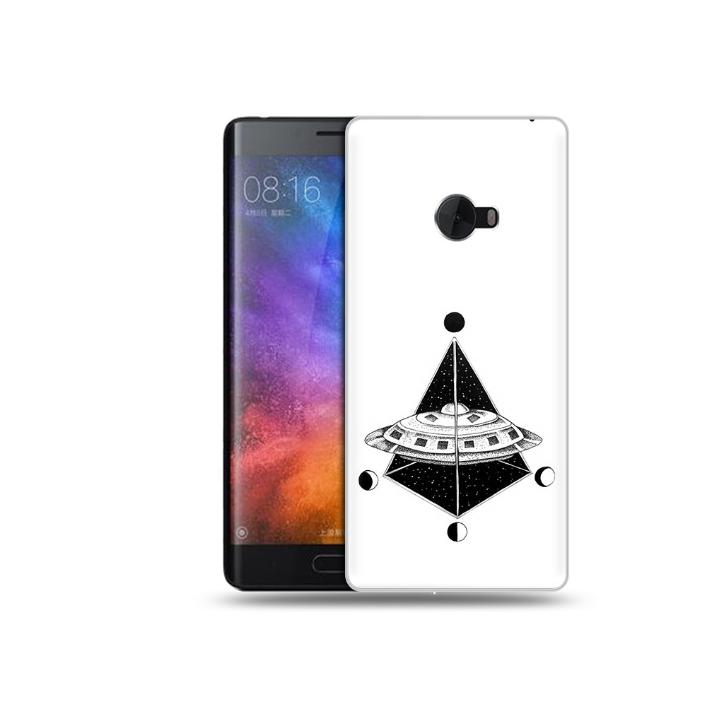 Чехол MyPads Tocco для Xiaomi Mi Note 2 черно белая летающая тарелка (PT91960.333.679)