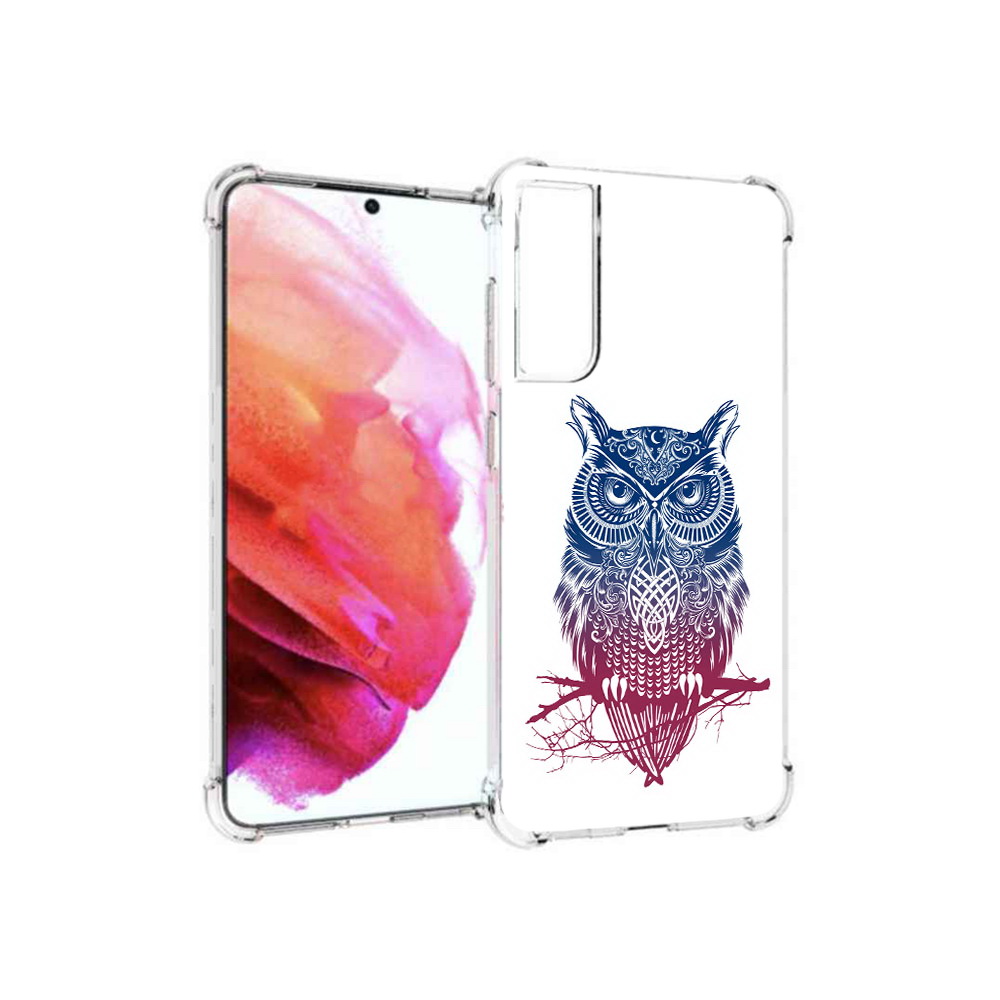 

Чехол MyPads Tocco для Samsung Galaxy S21 FE хиппи сова, Прозрачный, Tocco