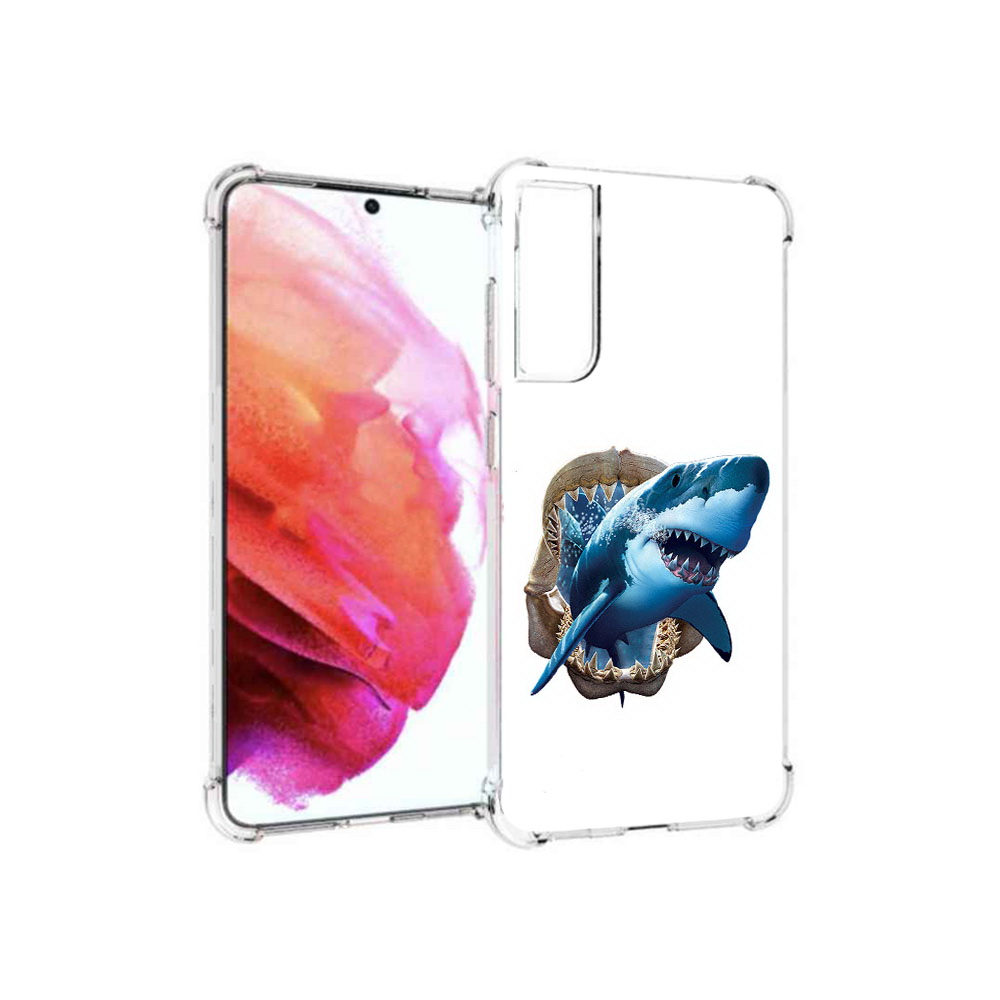 

Чехол MyPads Tocco для Samsung Galaxy S21 FE челюсти, Прозрачный, Tocco