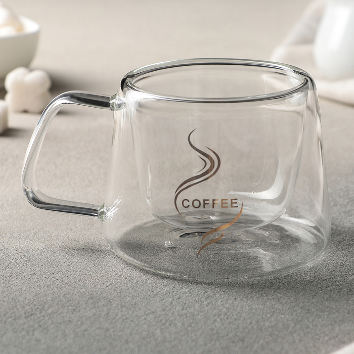 

Кружка с двойными стенками Coffee, 180 мл, Посуда из стекла «Doppio vetro»