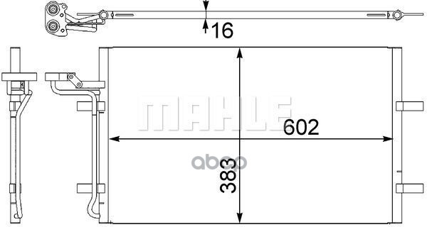 MAHLE AC410001S Радиатор кондиционера VOLVO S40 / V50 () 1шт