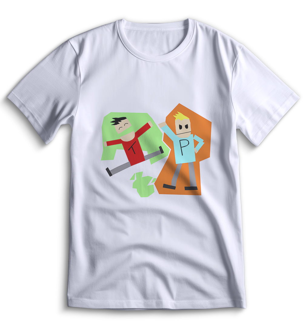 Белая футболка Top T-shirt South Park 0168 размера L