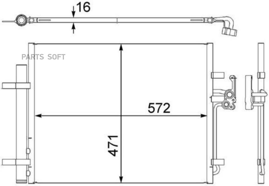 MAHLE AC441000S Радиатор кондиционера () 1шт