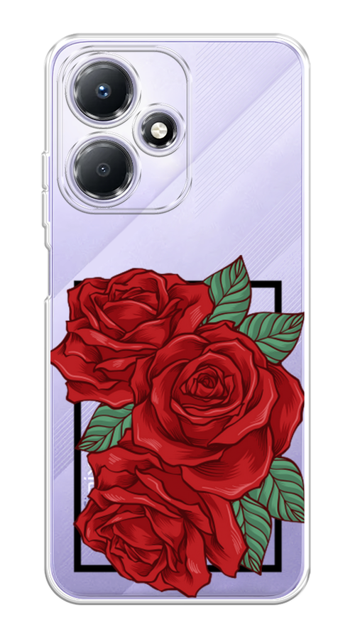

Чехол для Infinix Hot 30 Play "Три алые розы", Красный, 3104250-2