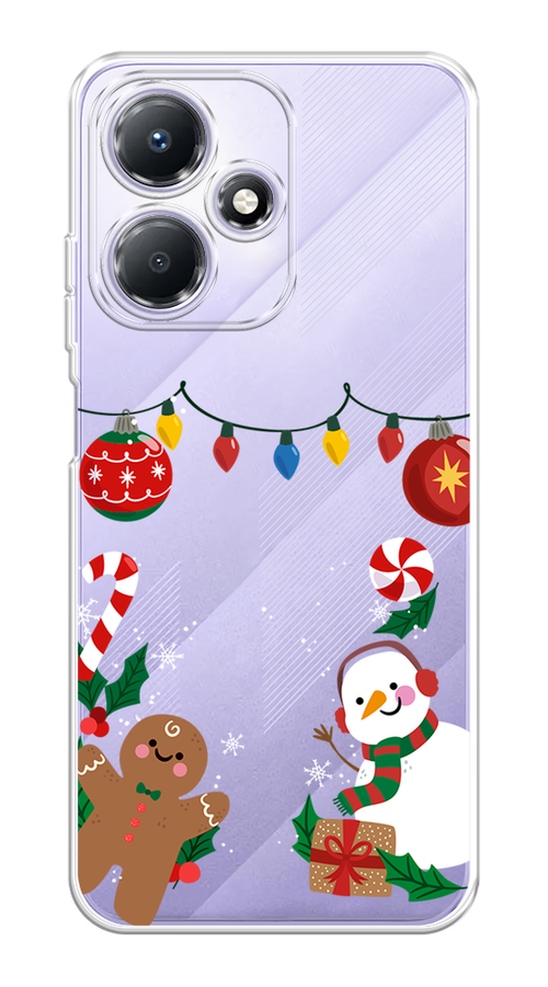 

Чехол для Infinix Hot 30 Play "Новогоднее настроение", Коричневый;красный;зеленый, 3104250-5