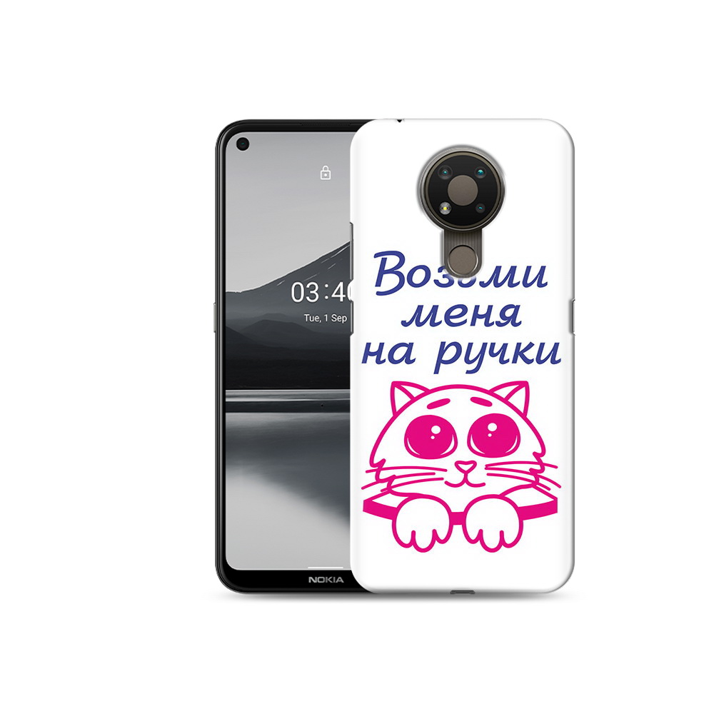 

Чехол MyPads Tocco для Nokia 3.4 мяу, Прозрачный, Tocco