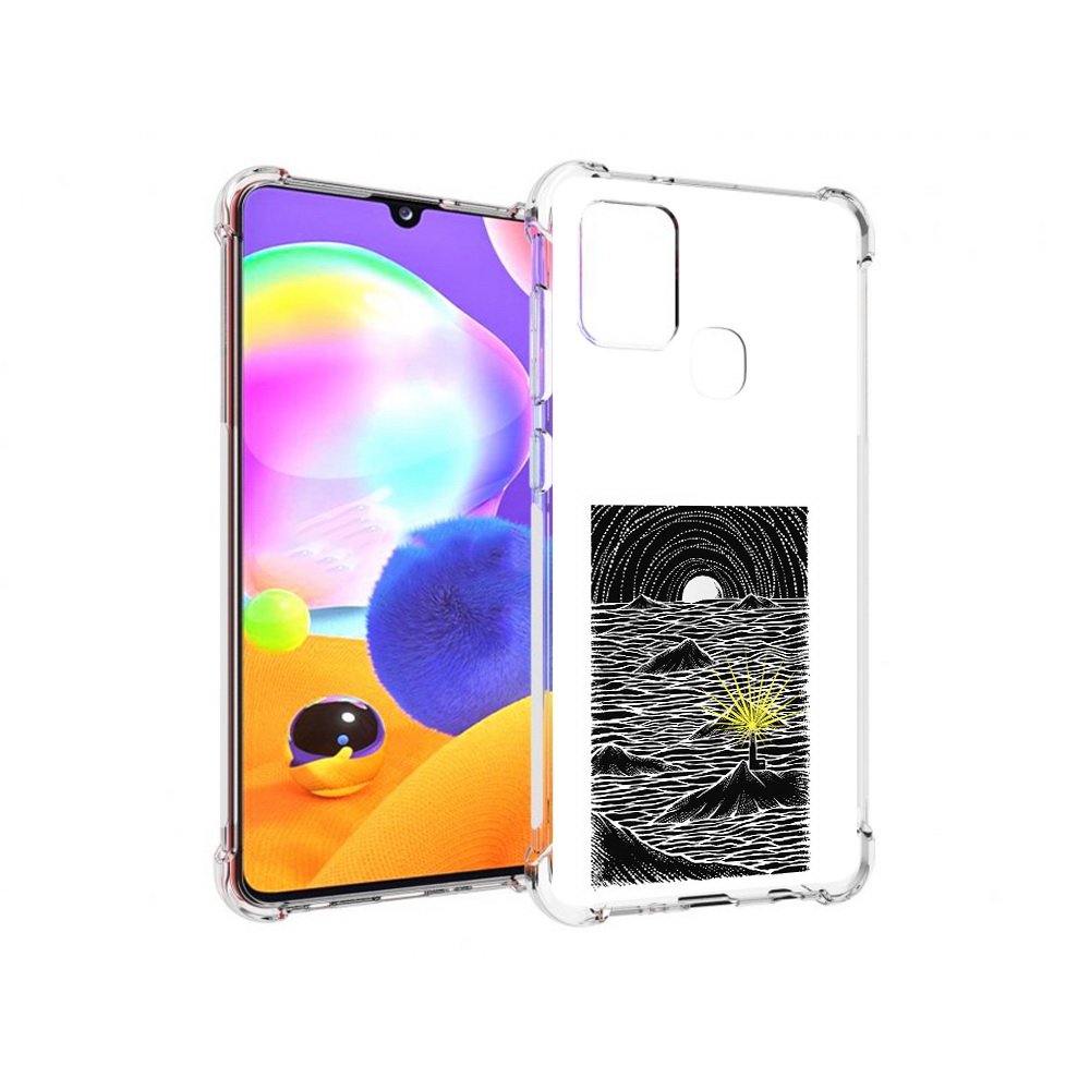 

Чехол MyPads Tocco для Samsung Galaxy A21s маяк в черно белом море (PT149116.528.460), Прозрачный, Tocco