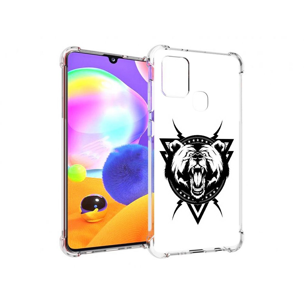 

Чехол MyPads Tocco для Samsung Galaxy A21s медведь в треугольнике (PT149116.528.464), Прозрачный, Tocco